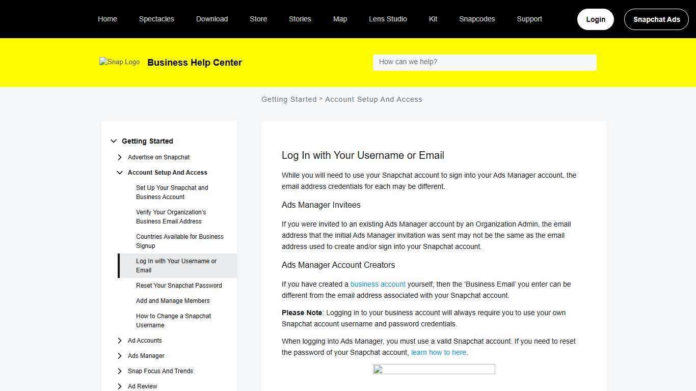 Log In with Your Username or Email