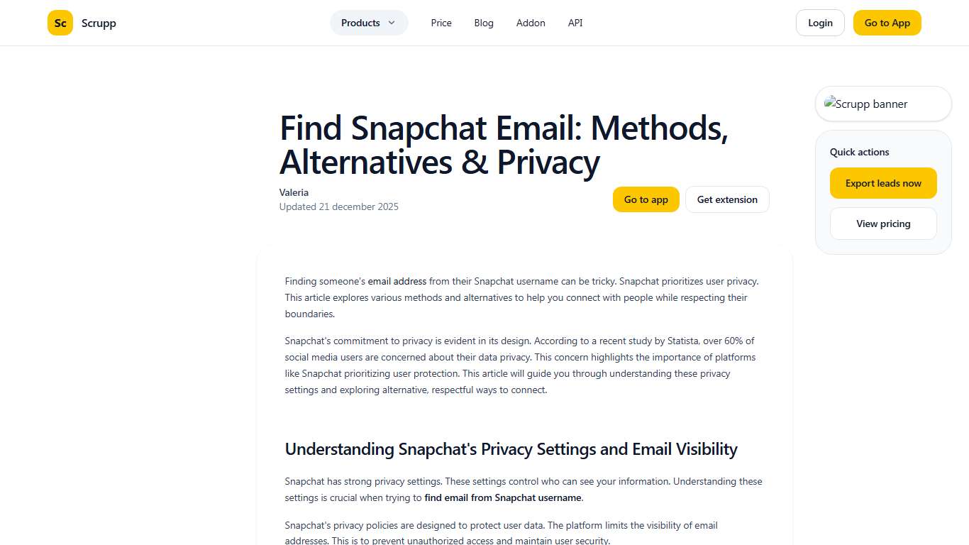 Find Snapchat Email: Methods, Alternatives & Privacy